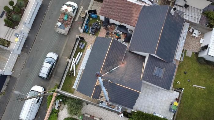 Vue aérienne de fin de chantier